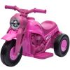 Ride On Motorcycle, 6V Ride on Bubble Car, 3 Wheeled Electric Motorcycle for Kids w/ LED Headlight, Music, Pink