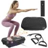 Vibration Exercise Machine With Resistant Bands Remote Control Whole Body Vibration Platform Workout Equipment Home Fitness Training Equipment For Wei