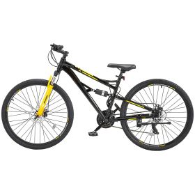 Mountain Bike, 29 inch MTB Bicycle with Full Dual Suspension, 24 Speeds Twist Shifting, Comfort Saddle, Dual Disc Brakes, Aluminum Alloy Frame