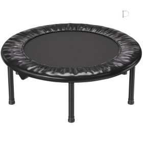 Foldable Mini Trampoline, 36 Inch Fitness Rebounder, Max Load 220 lbs Exercise Trampoline, Stable & Quiet Indoor Small Workout Trampoline