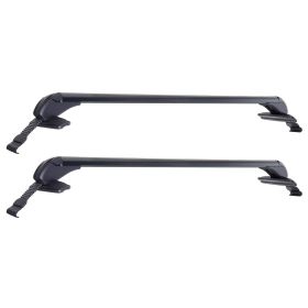 Roof Rack Cross Bars, Universal Fit for Naked Roofs Without Raised Rails/Flush Rail/Black Moldings, 165 LBS Capacity