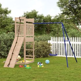 Outdoor Playset Natural wood, Blue Solid pine wood Large Durable