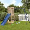 Outdoor Playset Natural Wood Solid Pine Wood Large Seats Many