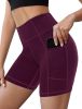 NSQTBA Athletic Shorts for Women with Pockets High Waist Workout Shorts 6 Inch Inseam
