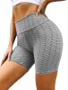NSQTBA Workout Shorts for Women High Waist Booty Shorts Butt Lift Grey L