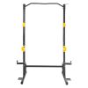 Squat Stand Power Rack, Multi-Functional Power Rack with Pull up Bar, Hook, and Weight Plate Storage Attachment, Adjustable Power Rack Cage
