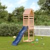 Outdoor Playset Natural wood, Blue Solid douglas wood, Polypropylene