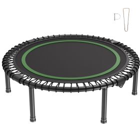 Foldable Mini Trampoline, 40 Inch Fitness Rebounder, Max Load 330 lbs Exercise Trampoline, Stable & Quiet Indoor Small Workout Trampoline
