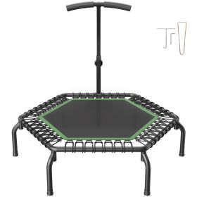 54.5" Mini Fitness Trampoline Adults Indoor Exercise Rebounder with Handle