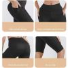 Women's High-Waisted Peach Lift Sharkskin Biker Shorts – Lightweight 5-Inch Yoga & Workout Compression Shorts'
