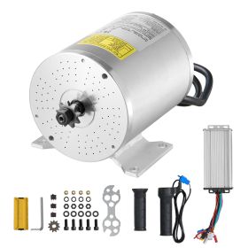 1800W Electric Brushless DC Motor Kit - 48V 4500rpm Motor with Upgraded Speed Controller and Throttle Grip Kit for Go Karts E-Bike Motorcycle Scooter