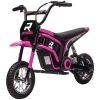 24V 350W Electric Dirt Bike Up to 15 MPH w/ Twist Grip Throttle, Pink