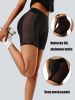 High-Waist Mesh Panel Yoga Shorts – 3'' Inseam, Sheer & Sexy, Stretchy Workout Essentials for Women"