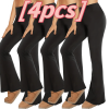 4pcs Butt-Lifting Flare Yoga Pants – High Waist, Ultra Stretch, Naked Feel Leggings for Women