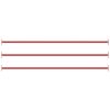 Turning Bar Set of 3 Red Powder-coated steel 49.2 in long