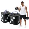 Travel Weight, Water Filled Dumbbells Set, Fitness Exercise Dice 15 lbs, for Strength Training, Core Training