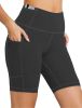 NSQTBA Shorts for Women High Waist Yoga Workout Shorts Stretch Grey S
