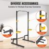 Squat Stand Power Rack, Multi-Functional Power Rack with Pull up Bar, Hook, and Weight Plate Storage Attachment, Adjustable Power Rack Cage