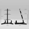 2-Inch Weight Plate Rack with Barbell Bar Holders, Olympic Weight Tree, 660 lbs. Capacity, Black