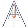 Swing Set Blue Steel and Plastic Ages 3-10 Durable Swing Set