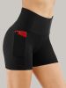 Plus Size Yoga Biker Shorts with Pockets – High Waist, Tummy Control Gym Leggings