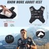 12 lbs Weight Vest with Reflective Stripe for Strength Training/Running/Fitness
