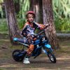 24V 350W Electric Dirt Bike, Up to 15 MPH w/ with Brake, Music Horn, Rear Suspension for Ages 13+ Years, Blue