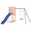 Outdoor Playset Blue, Natural Wood