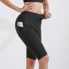 Women's High-Waisted Peach Lift Sharkskin Biker Shorts – Lightweight 5-Inch Yoga & Workout Compression Shorts'