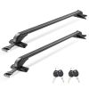 Roof Rack Cross Bars, Universal Fit for Naked Roofs Without Raised Rails/Flush Rail/Black Moldings, 165 LBS Capacity