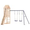 Outdoor Playset Pine wood brown, Blue Solid pine wood, Polypropylene