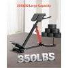 Roman Chair Hyperextension Bench, 350 lbs Adjustable Extension Machine, Multi-Function Exercise Equipment for Glute, Hamstring, Lower Back