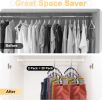 Legging Organizer for Closet, Metal Yoga Pants Hanger w/Rubber Coated 2 Pack w/10 Clips Hold 20 Leggings