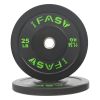 Olympic Weight Plates, Rubber Bumper Plates, 2 Inch Steel Insert 25lb Bundle Options Available for Home Gym Strength Training, Weightlifting