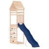 Outdoor Playset Pine Wood, Blue Solid Pine Wood, Polypropylene