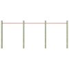 Turning Bar Set of 3 Red Powder-coated steel 49.2 in long