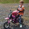 24V 350W Electric Dirt Bike Up to 15 MPH w/ Twist Grip Throttle, Pink