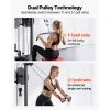 LAT Pull Down Machine, 3-in-1 Row Cable Machine, Cable Machines Home Gym with 18-Level Height Adjustment, Wall-Mount Design
