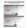 Pulley System, 1 PC LAT and Lift Pulley System, Gym Rack Pulleys Attachment with two Steel Cables, Short Bar, Dual Grip Handles