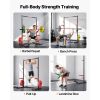 Power Cage Rack, Multifunctional Squat Rack for Home Gym, Width-Adjustable Workout Strength Training Equipment with 6 Band Pegs