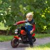 6V Ride-on Motorcycle for Kids with Training Wheels Red Battery-Operated Motorbike Single-Button Start