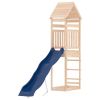 Outdoor Playset Natural Pine and Blue Solid Pine wood Large