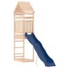 Outdoor Playset Natural Pine and Blue Solid Pine wood Large