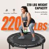 Foldable Mini Trampoline, 36 Inch Fitness Rebounder, Max Load 220 lbs Exercise Trampoline, Stable & Quiet Indoor Small Workout Trampoline