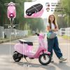 24V Kids Motorcycle with 3-Speed, Electric Motorcycle with Rear Suspension and LED Lights for 8-12 Years Old, Pink