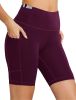 NSQTBA Athletic Shorts for Women with Pockets High Waist Workout Shorts 6 Inch Inseam