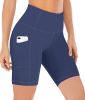 Womens Athletic Shorts High Waisted Workout Active Shorts Navy M