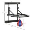 Adjustable Speed Bag Platform, Wall Mounted Speed Bags for Boxing with 360°Swive and 10" Speedbag, Black