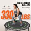 Foldable Mini Trampoline, 40 Inch Fitness Rebounder, Max Load 330 lbs Exercise Trampoline, Stable & Quiet Indoor Small Workout Trampoline