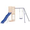 Outdoor Playset Natural Wood Solid Pine Wood Large Seats Many